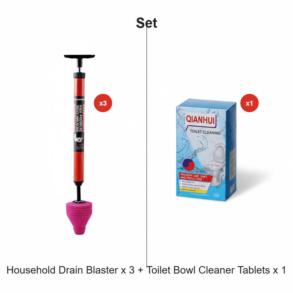 🥳2026 HOT SALE🥳💞50K+ SOLD!👨👩👧👦 🚽Flash Sale 50% Off! Household Drain Blaster – Stop costly call-outs! Reusable high-pressure design blasts through tough blockages. You fix it, fast. 💰✨