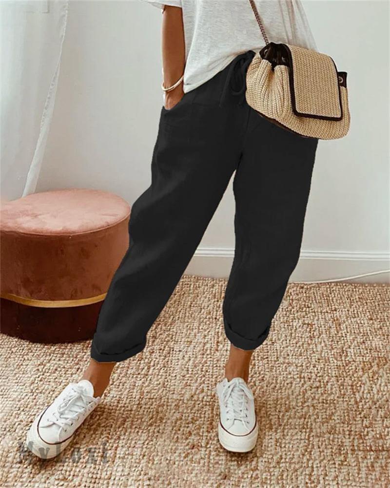 🥳2026 HOT SALE🥳💞50K+ SOLD!🦋👵 50% OFF – Just £12.99! Ankle-Length Cotton Linen Pants – Breathable, elegant & kind to skin. High-waisted fit flatters every shape. A little treat for yourself or a thoughtful gift. 🌸✨