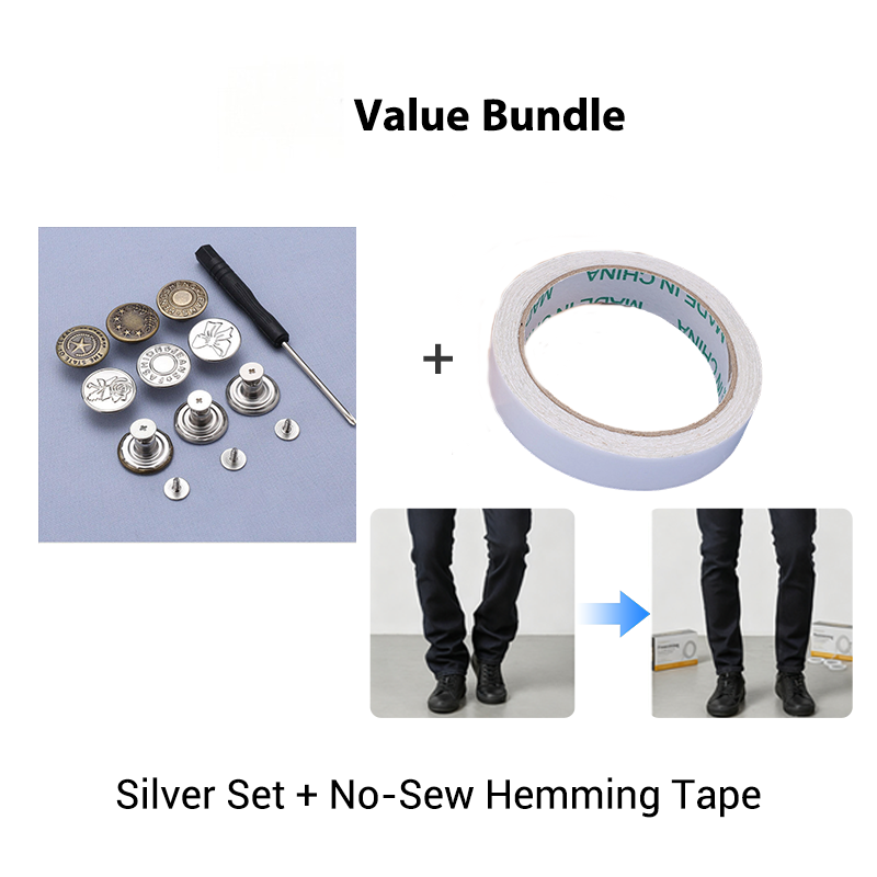 ๐ฅณ2026 HOT SALE๐ฅณ๐50K+ SOLD!๐โจ Last Day 50%OFF! Revive Your Favourite Jeans. Easy clip-on, no-sew button set for a secure fit. Extend the life of your denim effortlessly. โป๏ธ๐