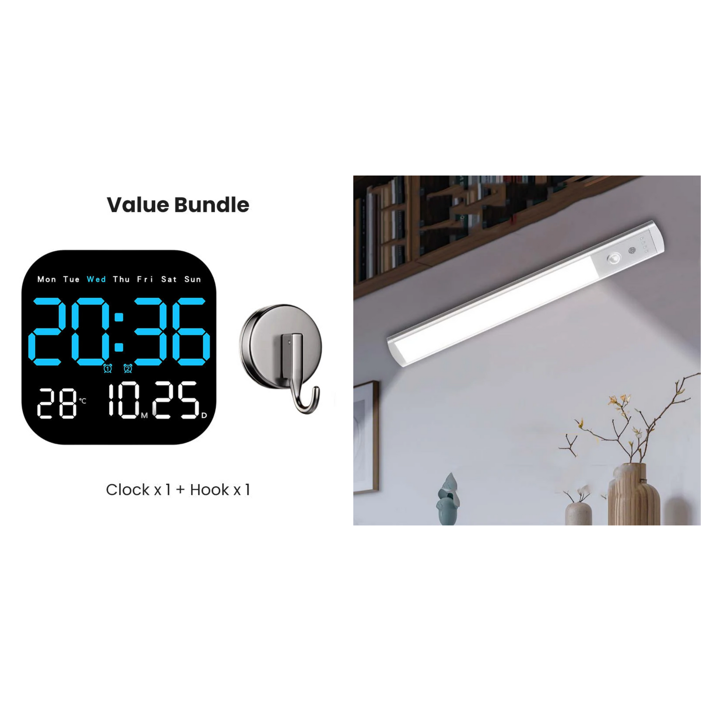 🥳2026 HOT SALE🥳💞50K+ SOLD!💥🕰️🛏️ 50% OFF! Home & Office Digital Clock – Gentle wake-up, no startling alarms! Adjustable brightness, quiet at night. Shows temperature too. A reliable companion for your daily routine. 🌙✨