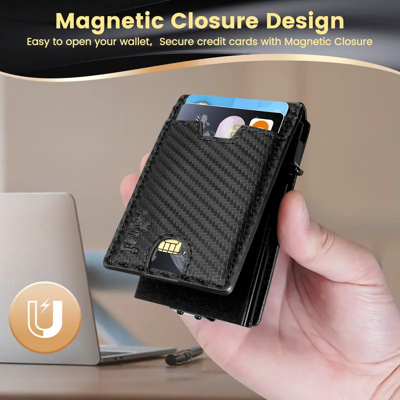 🥳2026 HOT SALE🥳💞50K+ SOLD! 🎁💼 50% OFF! AirTag Wallet for Men – Built‑in AirTag slot, RFID blocking & pop‑up card access. Premium leather + aluminum case, holds 12 cards – the perfect smart gift! 🔒✨