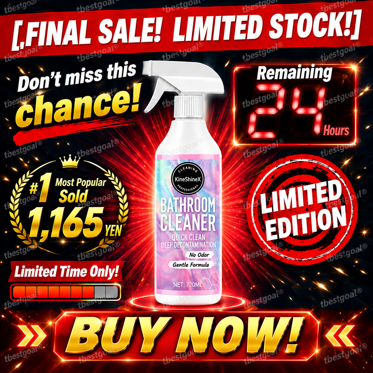 🥳2026 HOT SALE🥳💞50K+ SOLD! 🚿✨ 50% OFF! No-Scrub Bathroom Cleaning Spray – ultra-powerful stain removal in 3 seconds! Multifunctional, effortless clean for tiles, glass & more. 🧼💪