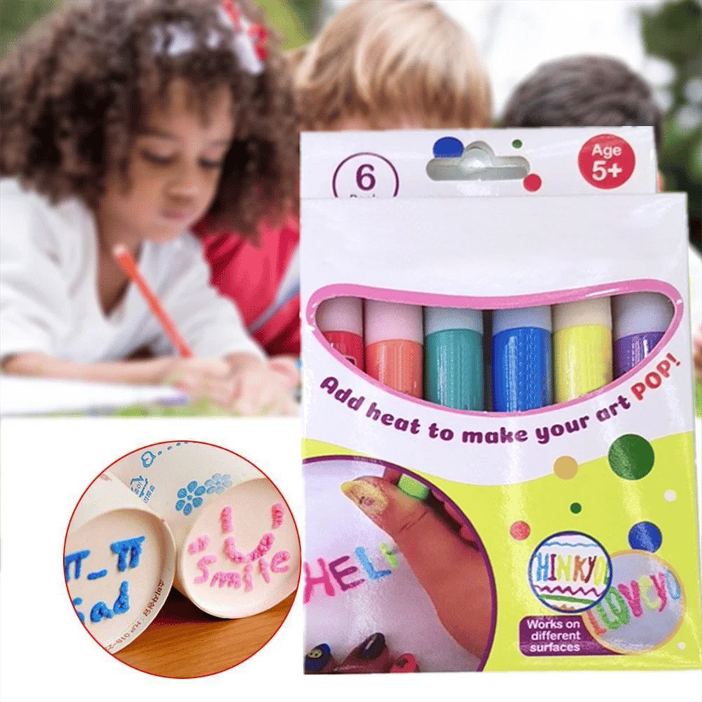 🥳2026 HOT SALE🥳💞50K+ SOLD! 🖍️✨ 50% OFF! Magic Puffy Pens – Draw, heat & watch it puff up! 3D art fun for kids – great for Christmas gifts & DIY projects. A creative surprise! From £6.99 – great value! 🎨🎁