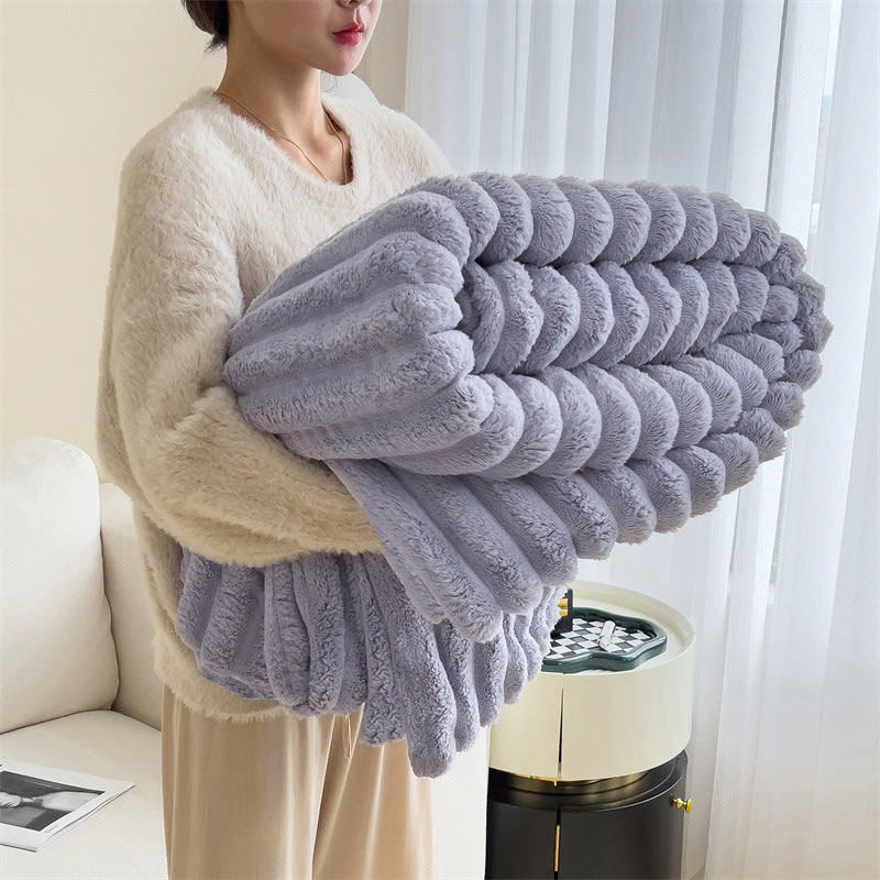 🥳2026 HOT SALE🥳💞50K+ SOLD! 🛏️☁️ LIMITED-TIME 50% OFF! Thickened Rabbit Plush & Milk Velvet Blanket – ultra-soft, warm & versatile. Perfect for home, office & travel! ✨💚