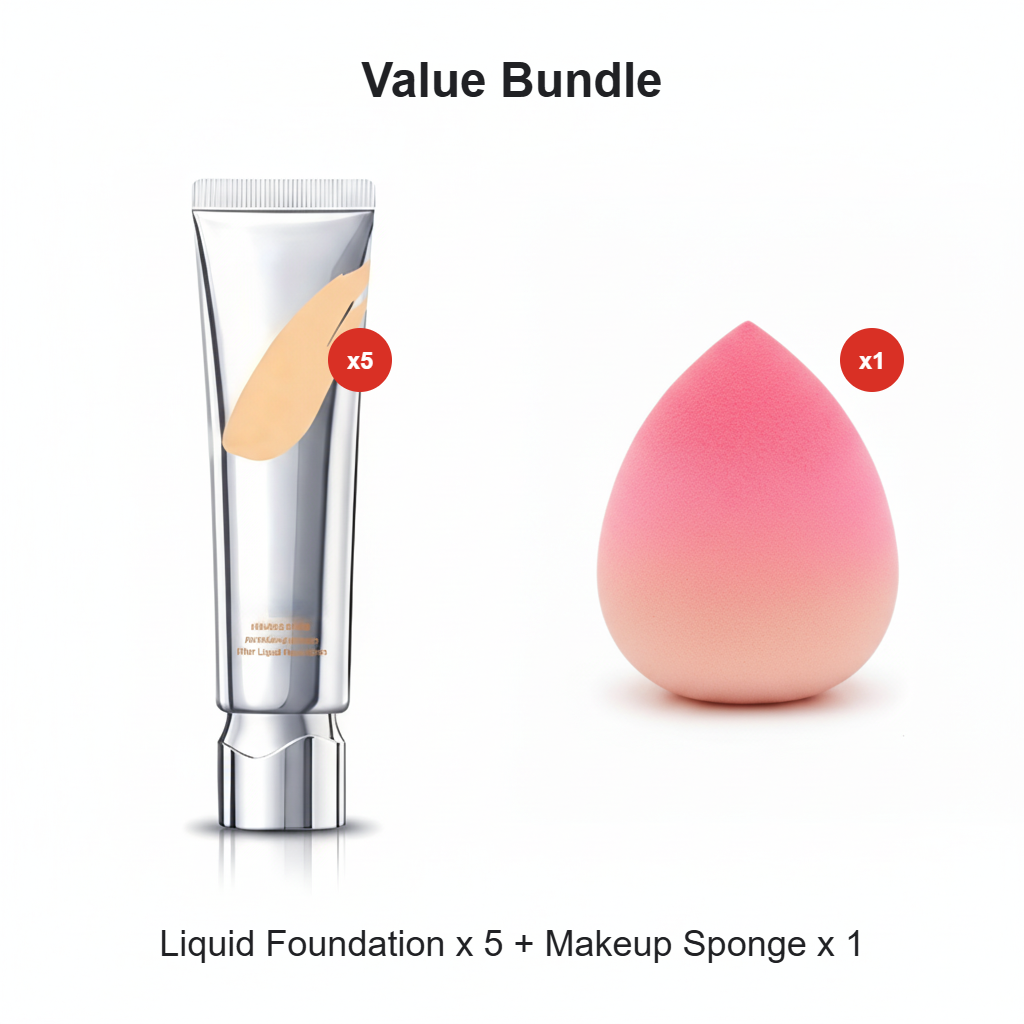 🏆2026 HOT SALE🥳💞50K+ SOLD!💖Long Lasting Full Coverage Liquid Foundation🥳