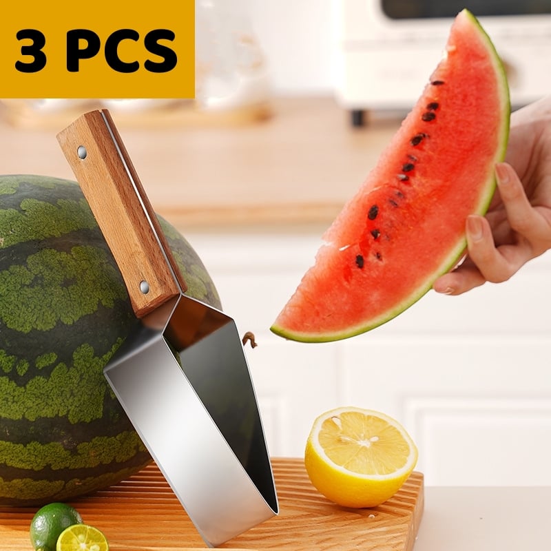 🥳2026 HOT SALE🥳💞50K+ SOLD!🍉🔒 50% OFF! Watermelon Slicer – No knife needed, no slipping. Triangle stainless steel blade cuts cleanly & safely. Perfect for arthritic hands. A kitchen blessing for seniors. ✨🧑🦳