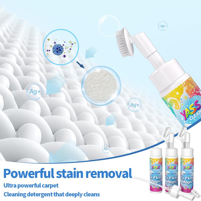 🥳2026 HOT SALE🥳💞50K+ SOLD!⏰🧼 LAST DAY – BUY 2 GET 1 FREE! Magic Foam Cleaner – Lifts wine, coffee & pet stains instantly. Includes brush. A carpet & sofa saviour! 💨✨