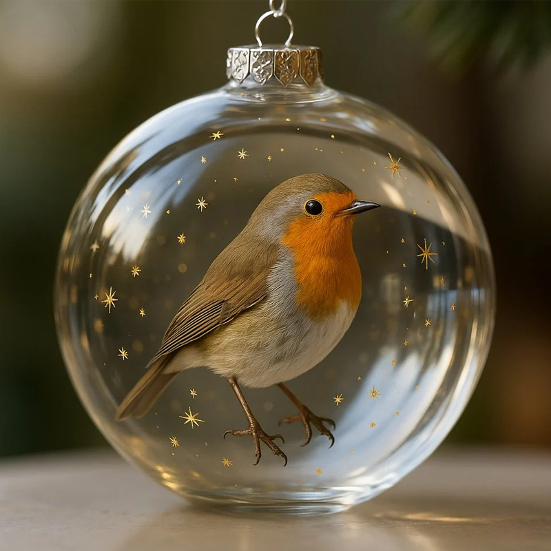 🌿🐦 Bring a Piece of Nature Home | Realistic Glass Bird Sphere Decoration