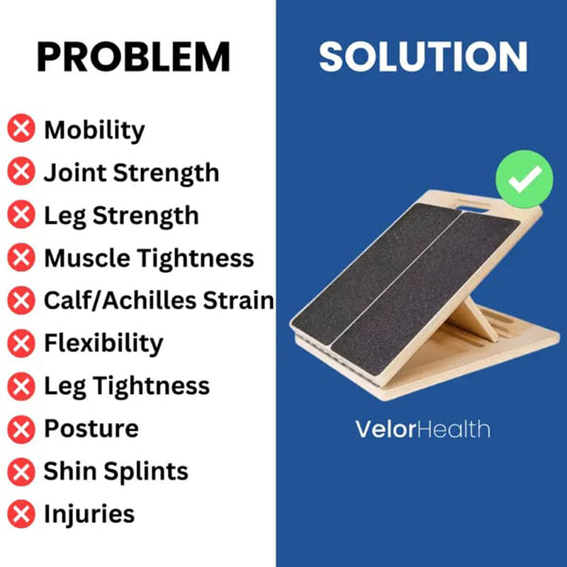 🥳2026 HOT SALE🥳💞50K+ SOLD! 🦵🪵 50% OFF! Adjustable Wooden Slant Board – 5-level tilt, non-slip surface, foldable & portable. Stretch calves safely at home, office or gym! 🛡️💪