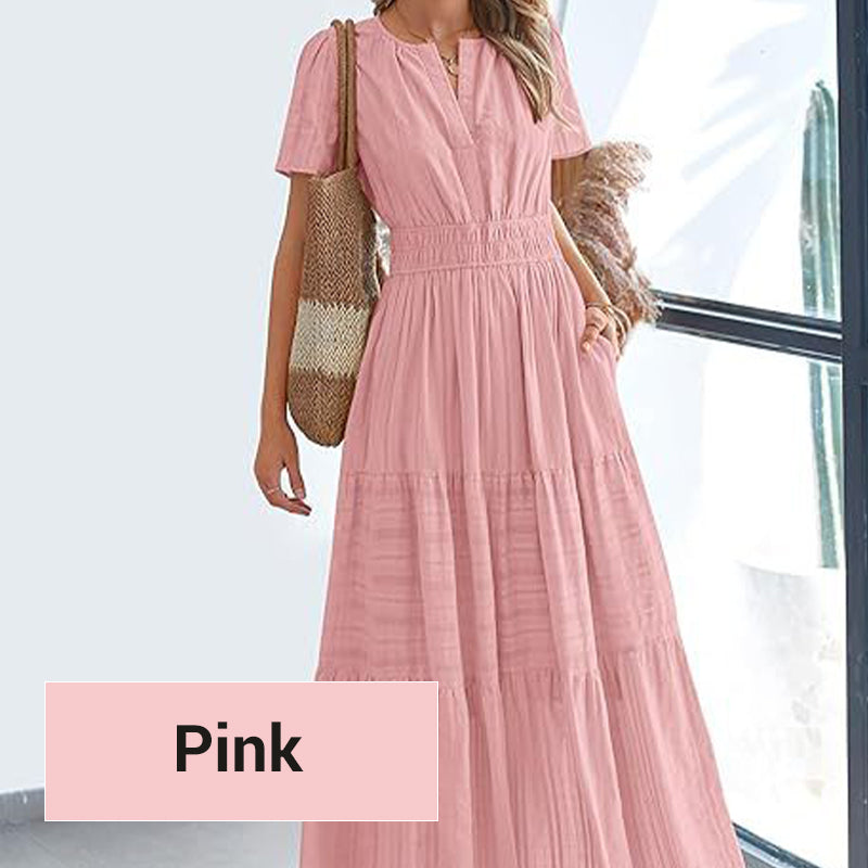 ๐ฅณ2026 HOT SALE๐ฅณ๐50K+ SOLD!๐ต๐ธ 50% OFF! Boho Chic Smocked Maxi Dress โ Flattering smocked waist, flowy fit. Perfect for garden parties or seaside strolls. Effortless summer elegance. ๐โจ