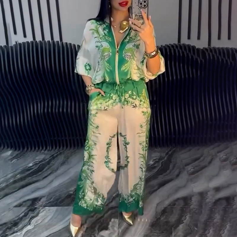 🥳2026 HOT SALE🥳💞50K+ SOLD!🎀💫 50% OFF! Women‘s Floral Print 2-Piece Set – Breathable fabric, all-day comfort. Adjustable hem for custom fit. Wide-leg pants lengthen silhouette. Effortless style for any occasion. 🛡️🕊️