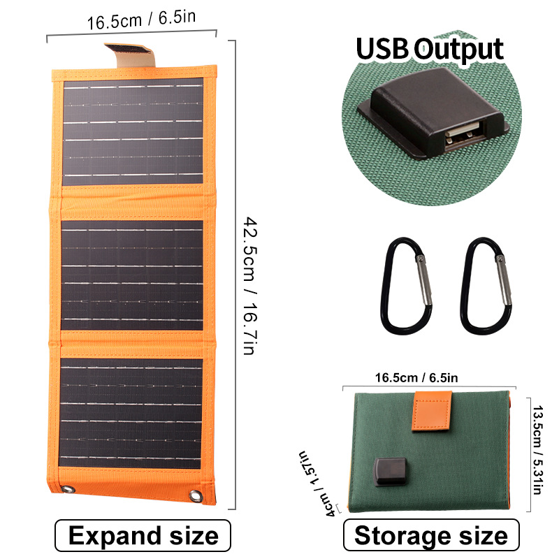 🥳2026 HOT SALE🥳💞50K+ SOLD!⚡🌿 50% OFF! Portable Solar Charger – 10W, foldable & water‑resistant. Carabiners included. Keep your devices powered during walks or trips. No outlet needed. 🧗♂️✅