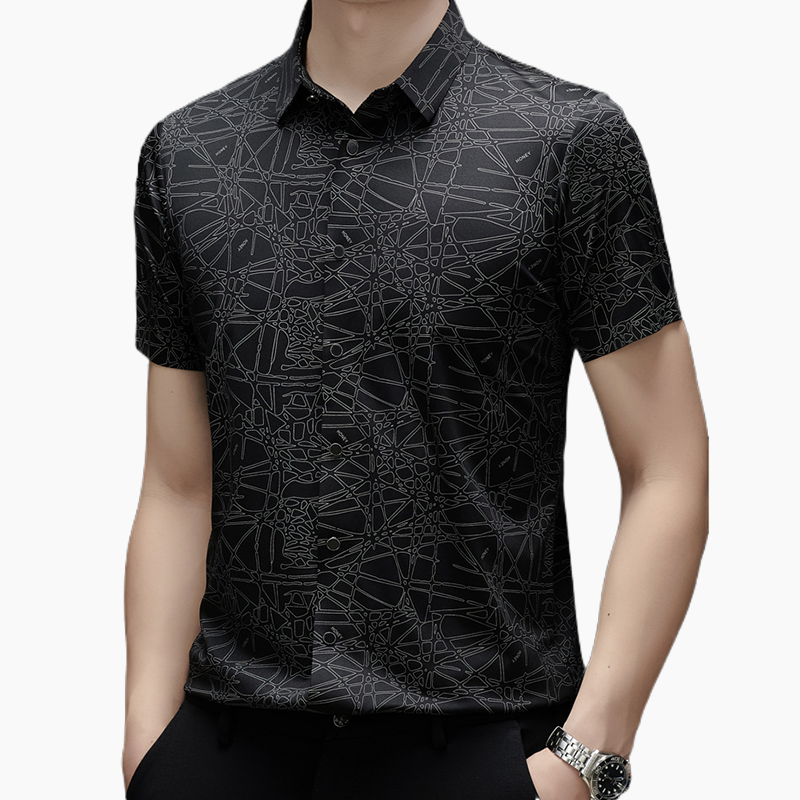 🥳2026 HOT SALE🥳💞50K+ SOLD!💥👔🌿 50% OFF! Men‘s Abstract Print Shirt – Lightweight, skin‑friendly & easy‑care. Lapel collar adds a smart touch. No ironing needed. Your summer go‑to. 🧺✅