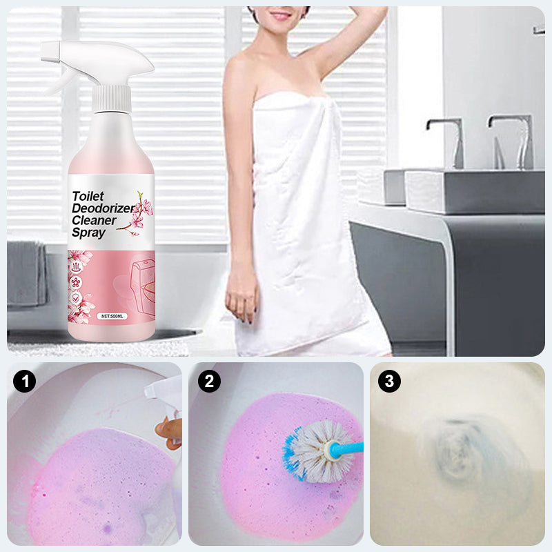 🥳2026 HOT SALE🥳💞50K+ SOLD!🔇💦 50% OFF! Toilet Deodorizer – Spray & go, no rubbing. Breaks down grime, leaves protective film. Fresh scent, happy bathroom. Your toilet’s best friend. 🧴🕊️