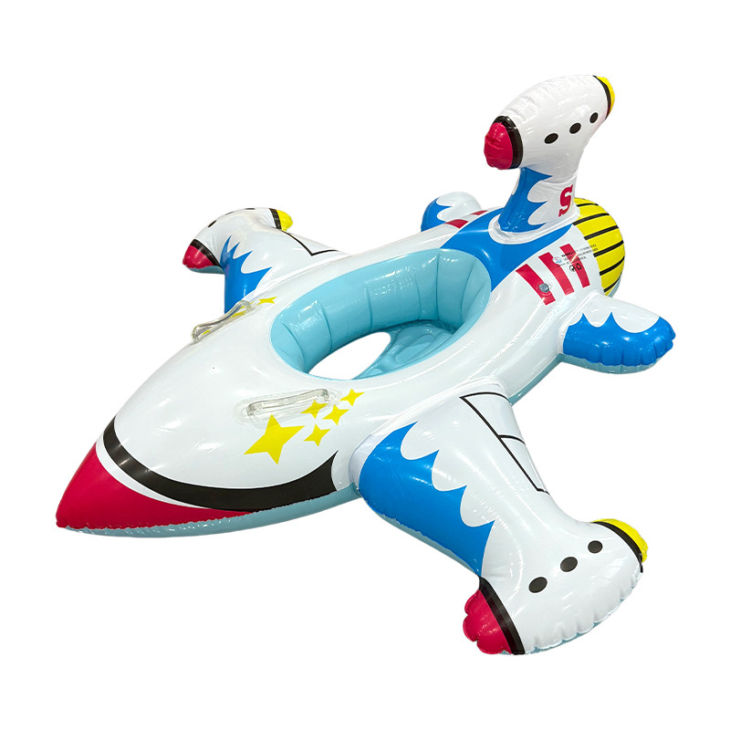 🥳2026 HOT SALE🥳💞50K+ SOLD!💦🛫 50% OFF! Airplane Inflatable Pool Float – Interactive steering wheel, anti‑rollover wings. Safe & fun for little captains. 🌊💙
