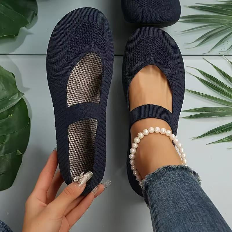 🥳2026 HOT SALE🥳💞50K+ SOLD!👟🌬️ 50% OFF! Breathable Knit Flats – Soft as clouds, anti‑slip sole. Walk for hours, feet stay cool & fresh. Your new favourite! 🌸✨