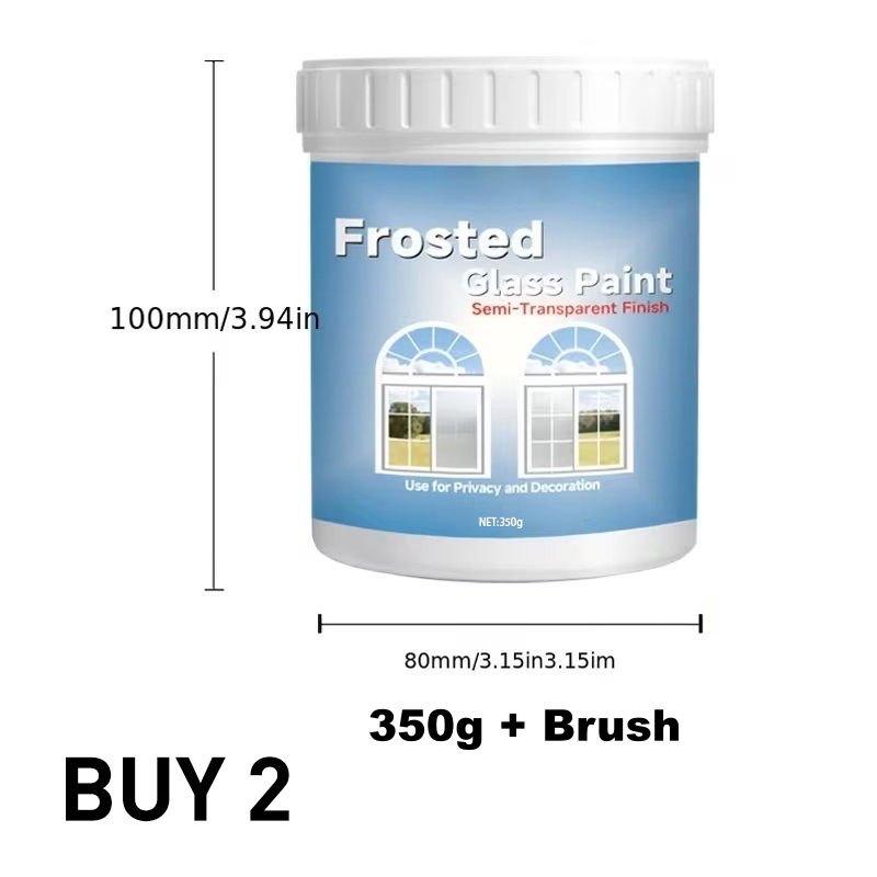🥳2026 HOT SALE🥳💞50K+ SOLD! 🌫️✨ 50% OFF! Frosted Glass Paint for Privacy – instant semi-transparent privacy, still lets light in. Waterproof & toxin-free for bathrooms, offices & bedrooms! 🌀🛡️