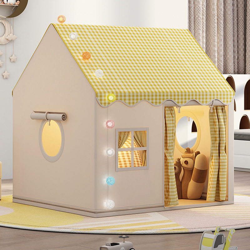 🥳2026 HOT SALE🥳💞50K+ SOLD!🏰✨ 50% OFF! Dream Play Tent for Kids – Fairy lights, roomy interior & gingham style. A magical hideaway for little imaginations! 🌙🌈