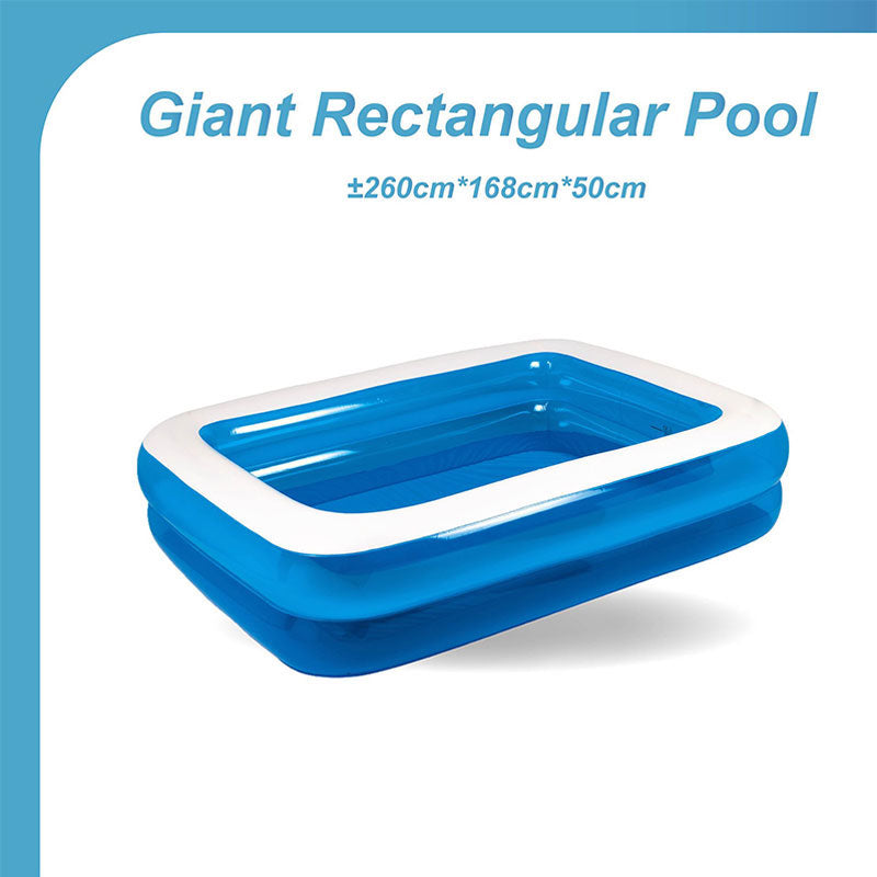 🥳2026 HOT SALE🥳💞50K+ SOLD!🏊♂️💙 50% OFF! Thickened Inflatable Pool with Pump – Durable family size, quick set-up. Cool off & make memories! 🌞✨