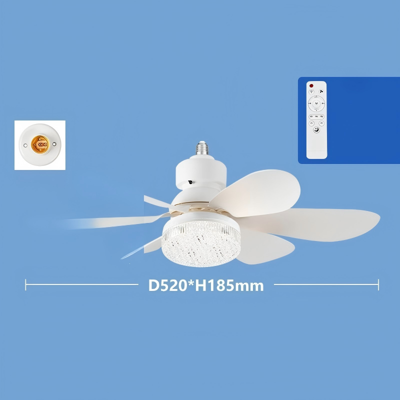 🥳2026 HOT SALE🥳💞50K+ SOLD!💡🌀 50% OFF! 2‑in‑1 Cooling LED Ceiling Fan – Light & fan in one, remote controlled. 3‑colour dimming, 3 speeds. Easy E27 screw‑in install! 🏠✨