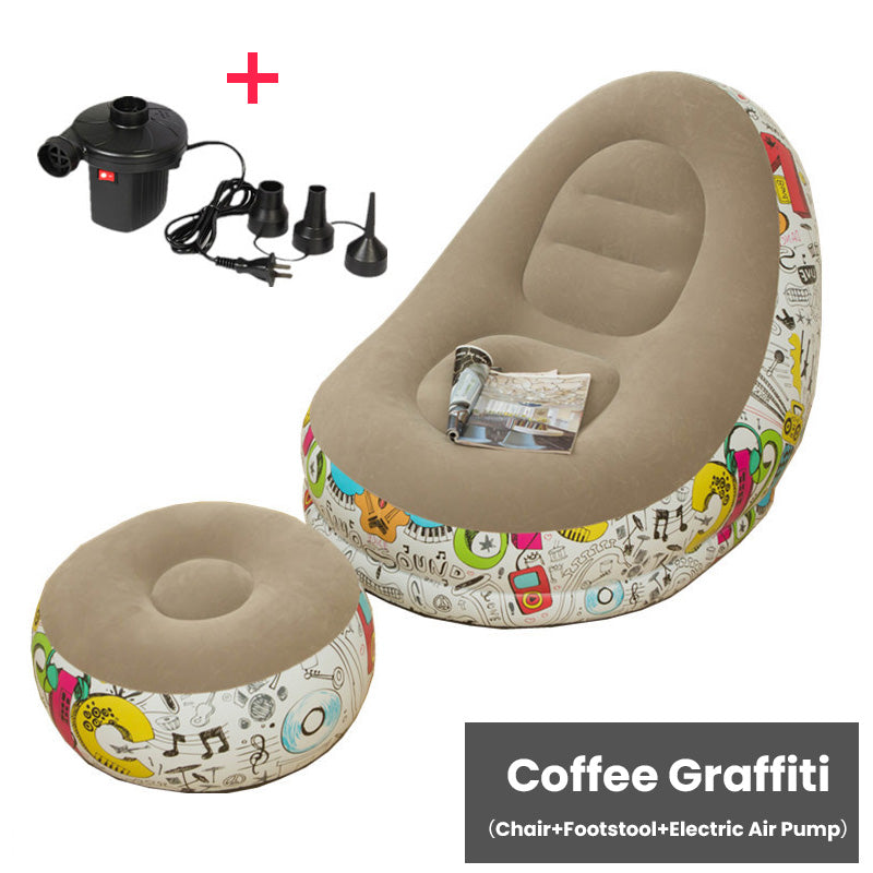 🥳2026 HOT SALE🥳💞50K+ SOLD! 🛋️🎁 50% OFF! Inflatable Bean Bag with Footstool & Electric Pump – velvety-soft PVC, supports 150kg, ready in 2 minutes! Relax in comfort! ✨💪