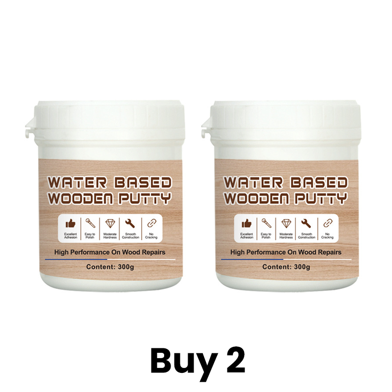 🥳2026 HOT SALE🥳💞50K+ SOLD!🪵🪚 50% OFF! Water‑Based Wooden Putty – 300g white crack filler paste, smooth & sandable. Repair scratches, holes & chips – no professional needed! 💰✨