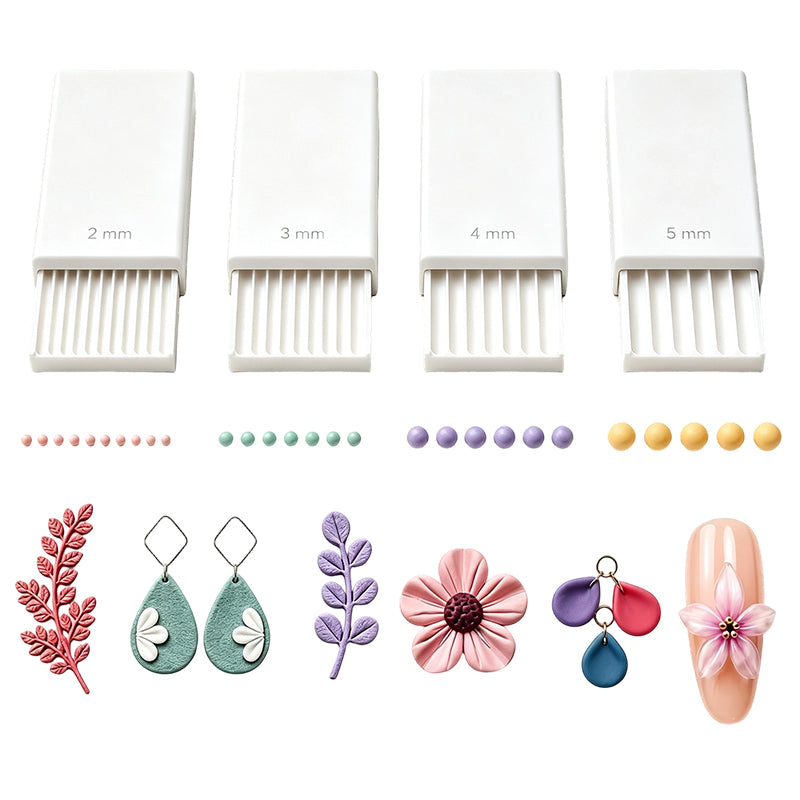 🥳2026 HOT SALE🥳💞50K+ SOLD!🔮✨ 50% OFF! Mini Clay Ball Maker Set – 4 precision sizes: 2‑5mm. Uniform clay balls for earrings, charms & nail art – no more hand‑rolling! 🎨🛠️