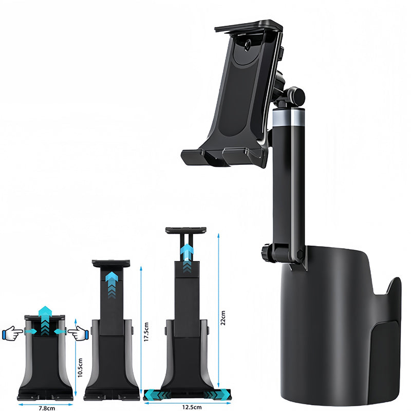 🥳2026 HOT SALE🥳💞50K+ SOLD! 🚗📱 50% OFF! Stable Cup Holder Car Phone Mount – Vibration‑free, 360° adjustable angle & secure expanding base. Keeps your phone steady on any terrain – no more blocked views! 🛡️✨