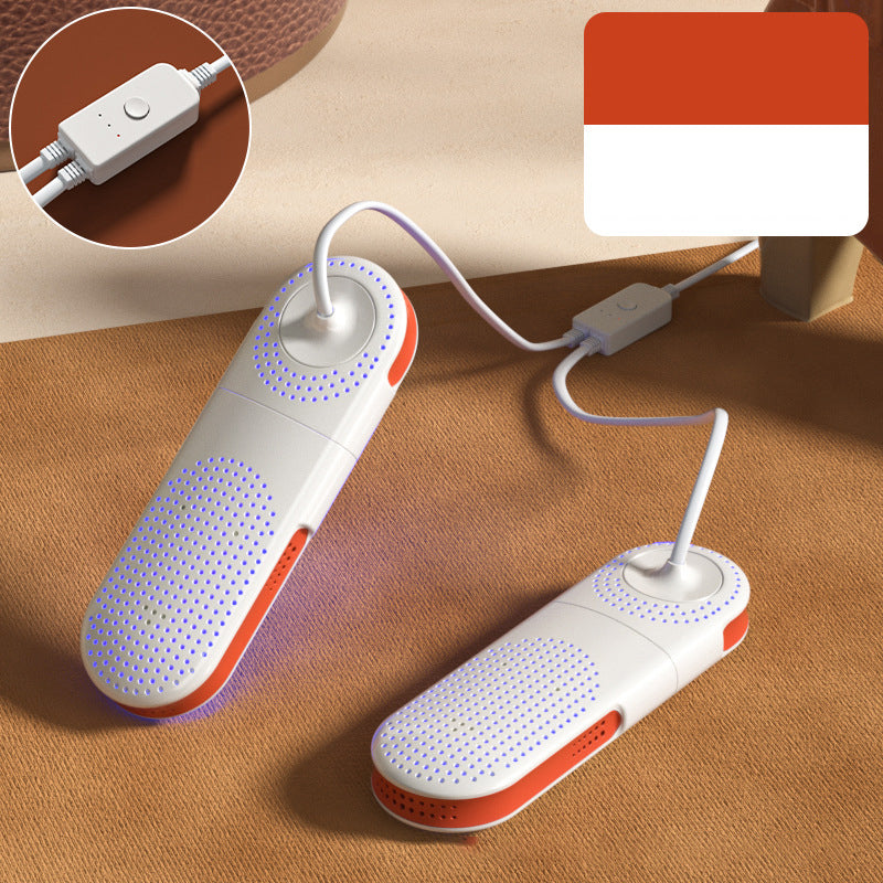 🥳2026 HOT SALE🥳💞50K+ SOLD! ☀️🧦 50% OFF! Retractable Electric Shoe Dryer with UV Sterilization – 360° heat circulation + UV blue light kills bacteria. Extendable arms fit all shoe sizes – dry & disinfect in one! 🛡️✨
