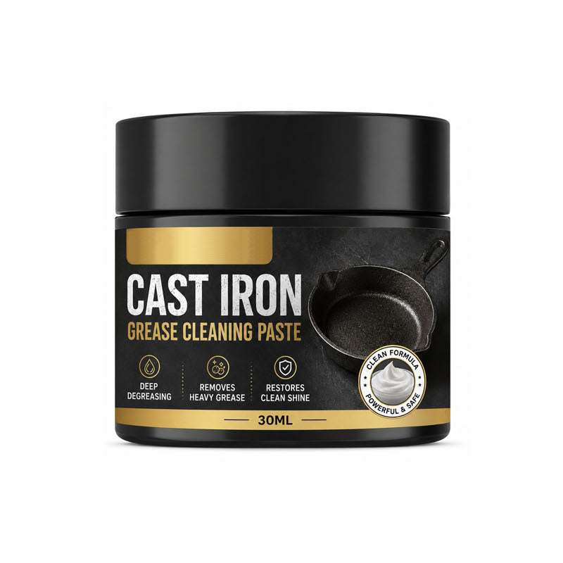 🥳2026 HOT SALE🥳💞50K+ SOLD! 🔥🧽 50% OFF! Heavy Grease Cast Iron Paste – loosens heavy grease & cooked-on residue, less scrubbing. Includes sponge! 🍳✨