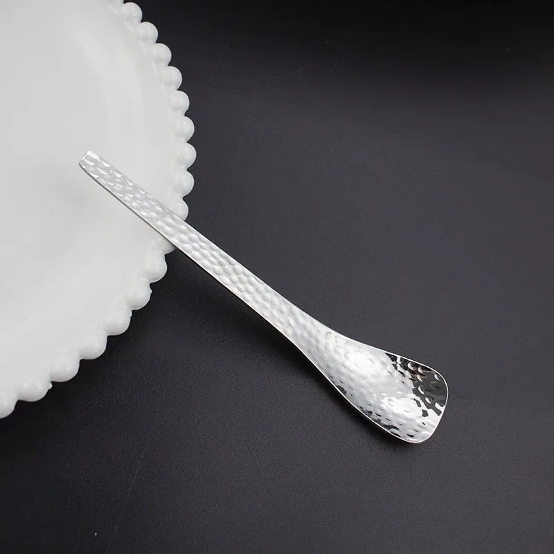 🥳2026 HOT SALE🥳💞50K+ SOLD! 🥄✨ BUY 1 GET 1 FREE! Hammered Dessert Spoon – Japanese elegance, ergonomic slip-free handle. Food-grade 304 steel, fingerprint-resistant. Dessert dining refined! 🍰💎