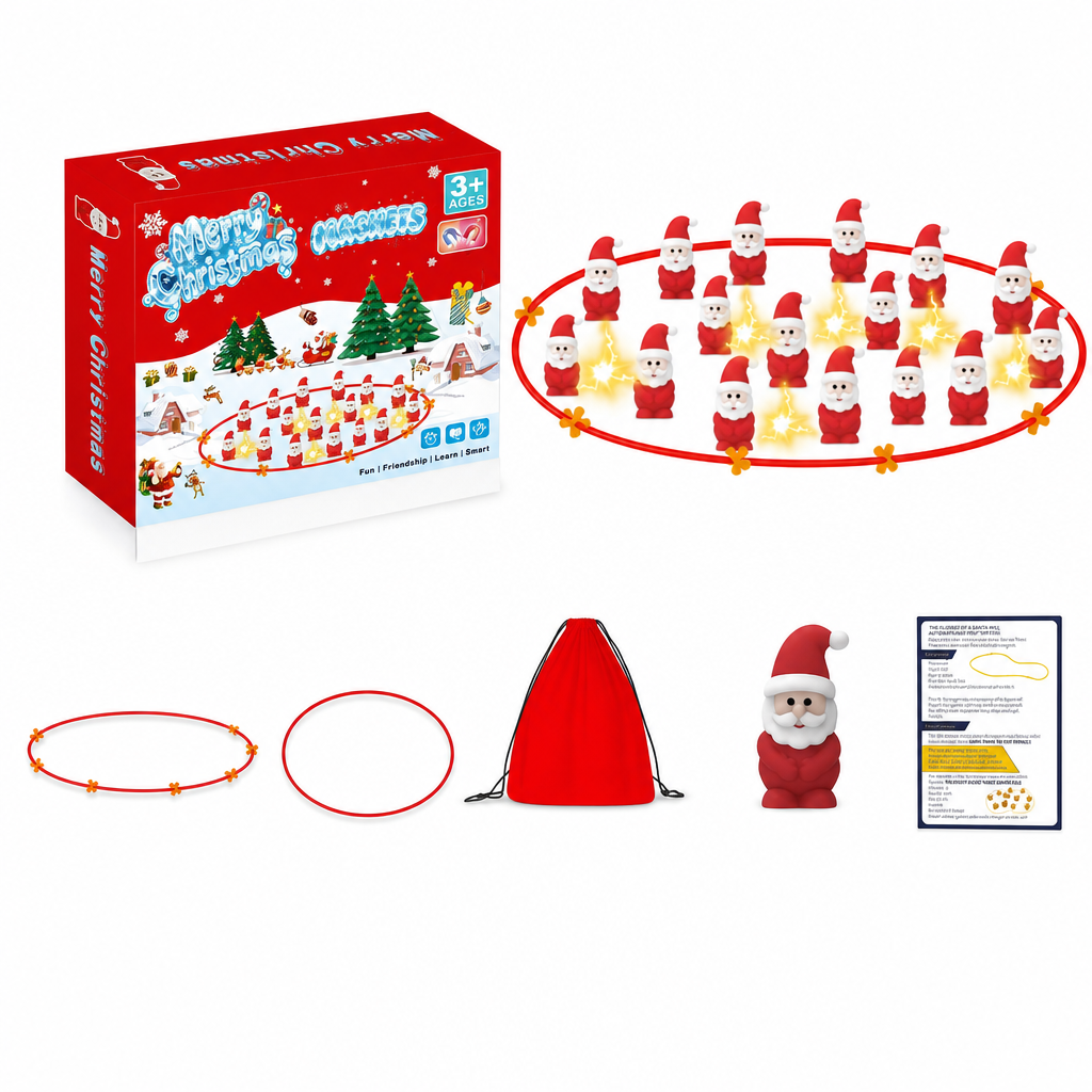 🥳2026 HOT SALE🥳💞50K+ SOLD! 🎅🎲 Christmas Santa Magnetic Chess – magnetic pieces stay put, no more scattered boards. Fun family game night, screen-free! 🎄💚