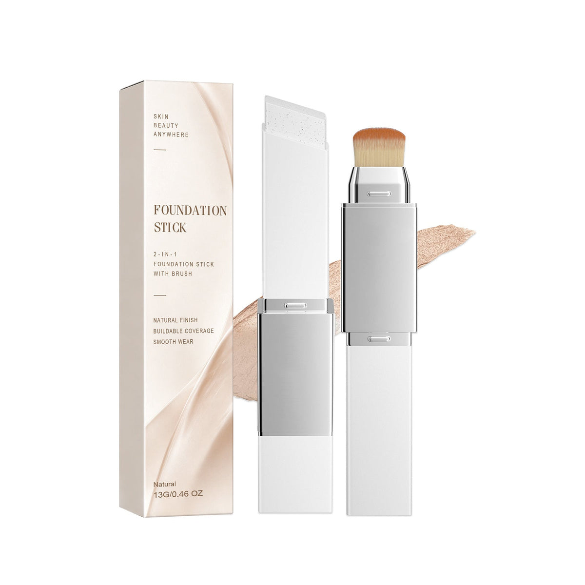 🥳2026 HOT SALE🥳💞50K+ SOLD! 💄✨ 50% OFF! 2-in-1 High Coverage Foundation Stick – creamy matte finish, conceals blemishes & redness, dual-ended for seamless blending. Flawless skin in one swipe! 🛡️💚