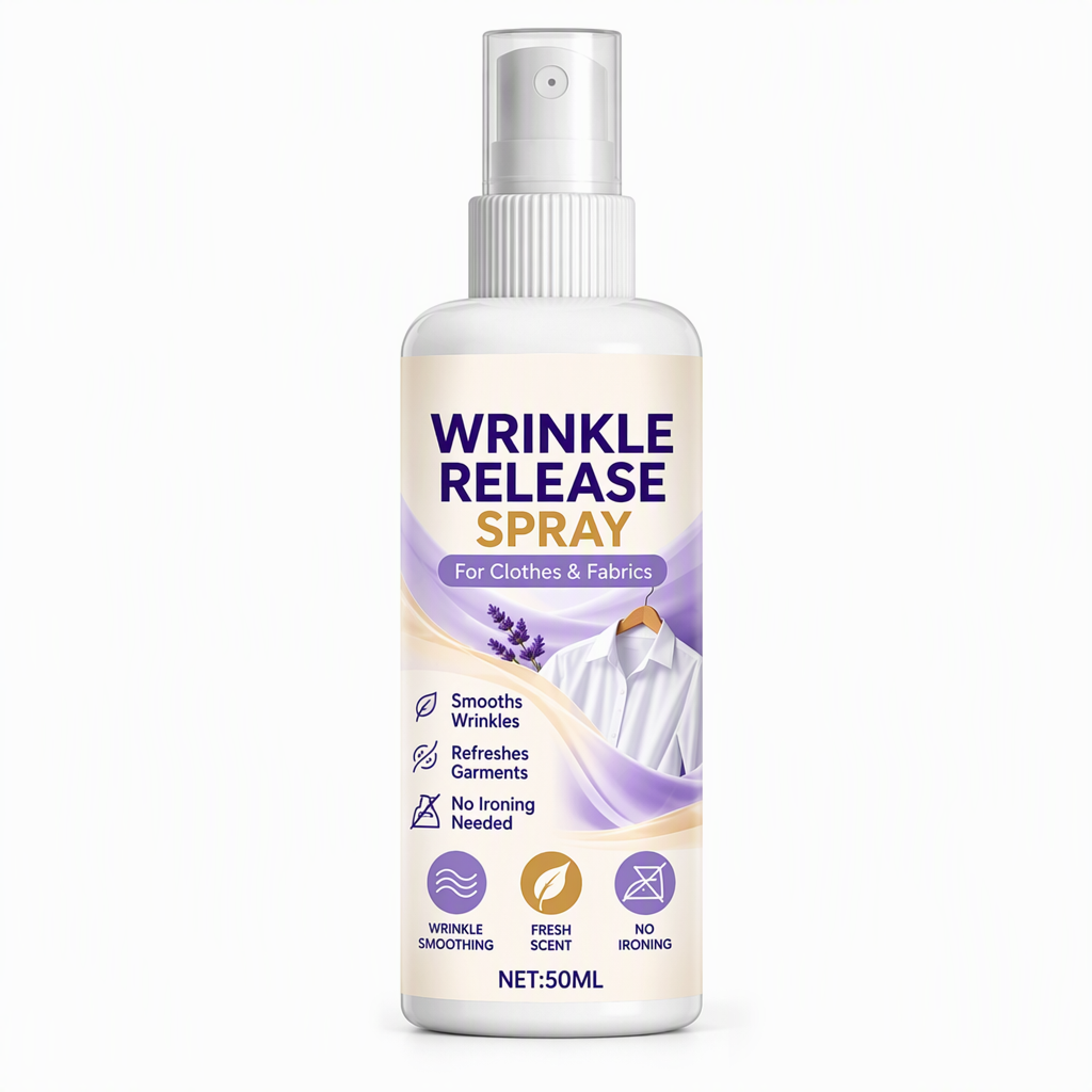 🥳2026 HOT SALE🥳💞50K+ SOLD! 💨👔 50% OFF! No Ironing Clothing Remover Spray – instantly smooths wrinkles, no heat needed. Gentle botanical formula, travel sizes. Look crisp anywhere! 🛡️✅