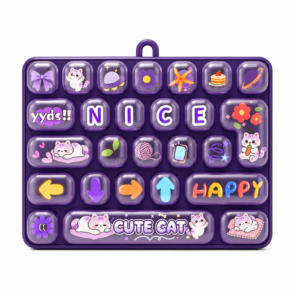 🥳2026 HOT SALE🥳💞50K+ SOLD! ⌨️🐾 50% OFF! Cute Animal 26-Key Mechanical Keyboard Fidget Keychain – tactile stress relief, spring-back keys, portable & durable. Fun for kids & adults! 🛡️💪