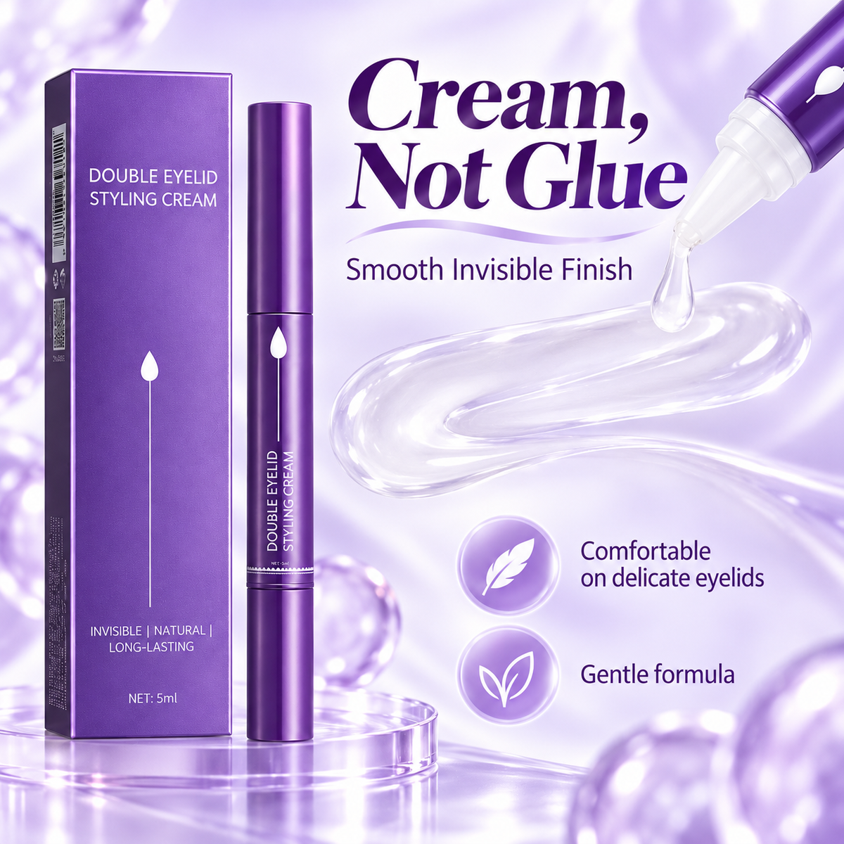 🥳2026 HOT SALE🥳💞50K+ SOLD! 👁️✨ 50% OFF! Invisible Double Eyelid Styling Cream Pen – transparent natural finish, 24-hour hold, gentle botanical formula. Quick 30-second application! 🛡️✅