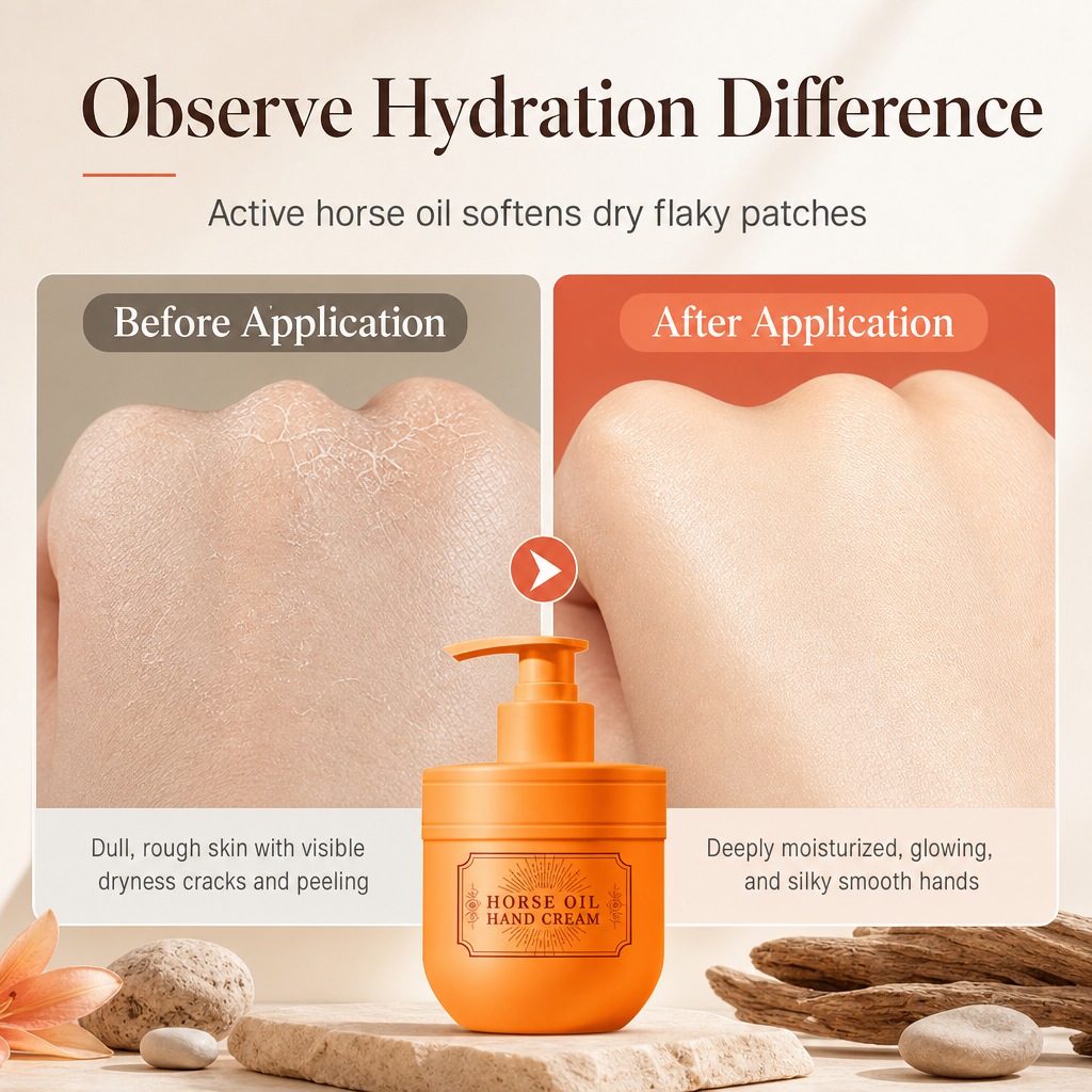 🥳2026 HOT SALE🥳💞50K+ SOLD! 🐴🧴 50% OFF! Horse Oil Hand Cream – deep hydration for dry, cracked hands. Fast-absorbing, non-greasy & long-lasting. Soft, velvety skin all winter! 🛡️💚