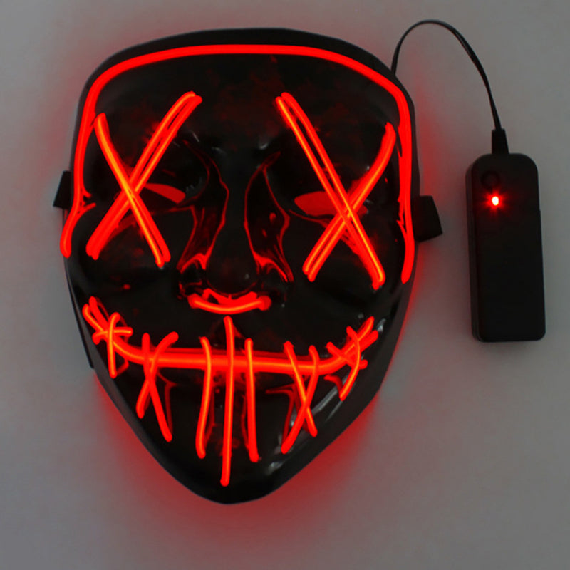 🥳2026 HOT SALE🥳💞50K+ SOLD! 🎃✨ 50% OFF! Halloween LED Glowing Mask – 10 vibrant colours, multiple light modes, comfortable adjustable fit. Glow through every party & cosplay! 💡💚