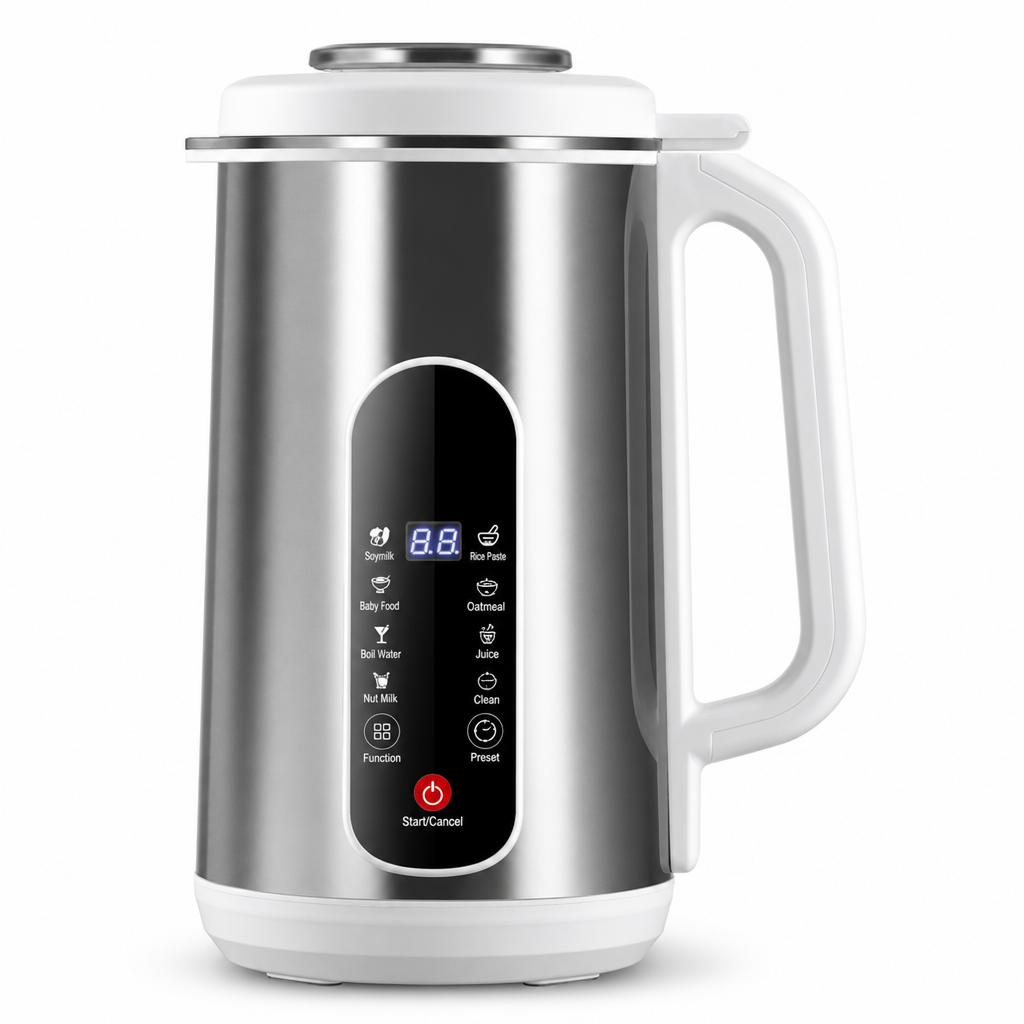 🥳2026 HOT SALE🥳💞50K+ SOLD! 🥛⚙️ 50% OFF! 304 Stainless Steel Soy Milk Maker & Blender – filter-free ultra-fine grinding, smart overnight preset, multi-layer thermal guard. Hot soy milk, porridge & baby food! 🛡️✅