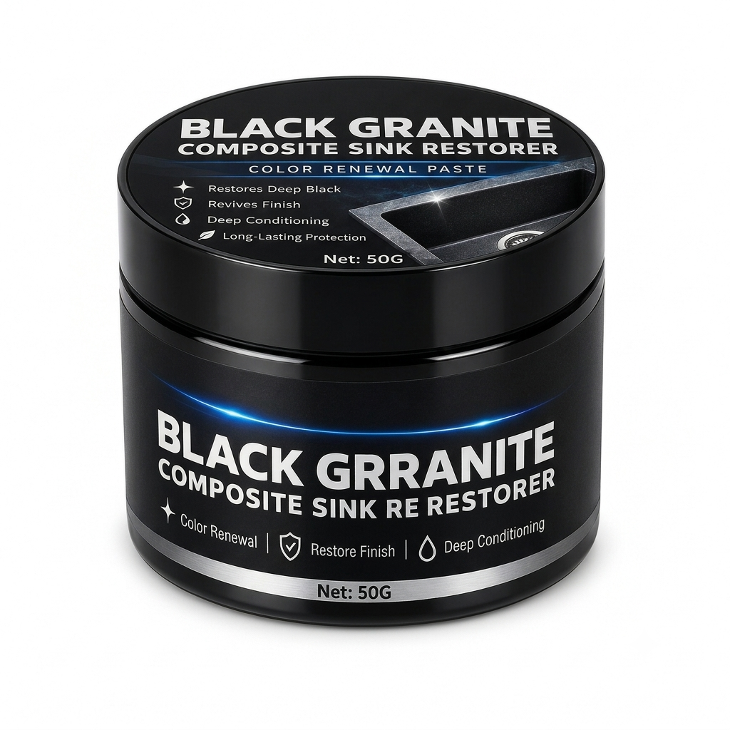 🥳2026 HOT SALE🥳💞50K+ SOLD! 🪨✨ 50% OFF! Granite & Quartz Sink Renovation Paste – restores faded black luster, repels water & stains. Bring dull stone back to life without replacing it! 🛡️✅