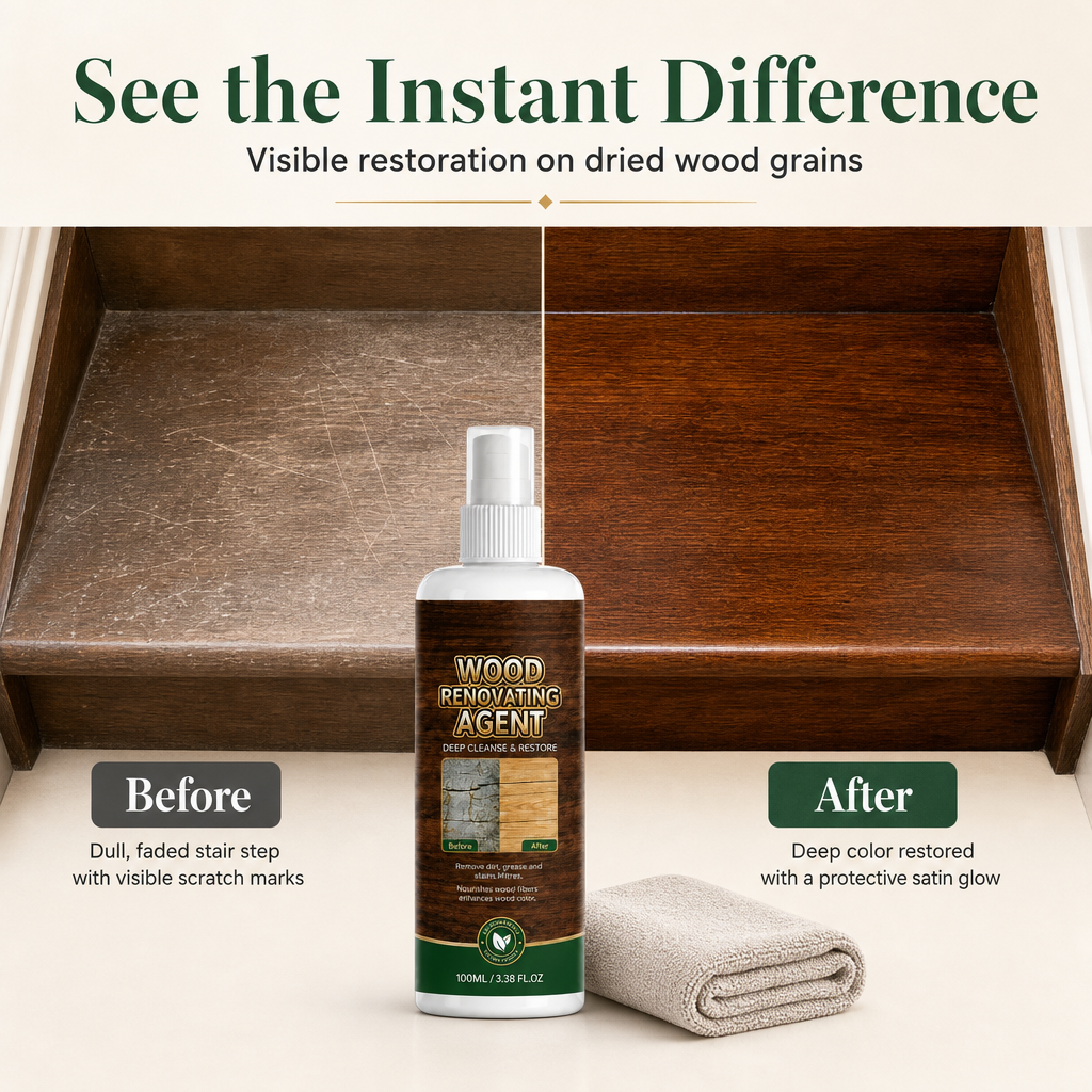 🥳2026 HOT SALE🥳💞50K+ SOLD! 🪵✨ 50% OFF! Wood Care Cleaner – instantly restores dry, faded wood & erases scuffs on floors, furniture & doors. Bring back the natural shine without sanding! 🛡️✅