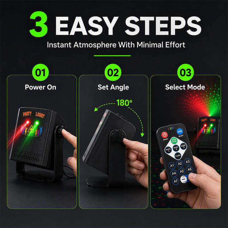 🥳2026 HOT SALE🥳💞50K+ SOLD! 🎉🔦 50% OFF! Rechargeable Party Laser Light – instantly turns any room into a club with 68 dynamic patterns & smart music sync. Portable, remote-controlled & no messy wires! 🛡️✅