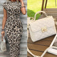 🥳2026 HOT SALE🥳💞50K+ SOLD!👵🌸 50% OFF! Women's Knot Bodycon Dress – Leopard print, tummy-flattering knot. Comfy & chic for parties or date nights. Feel gorgeous. ✨🌹