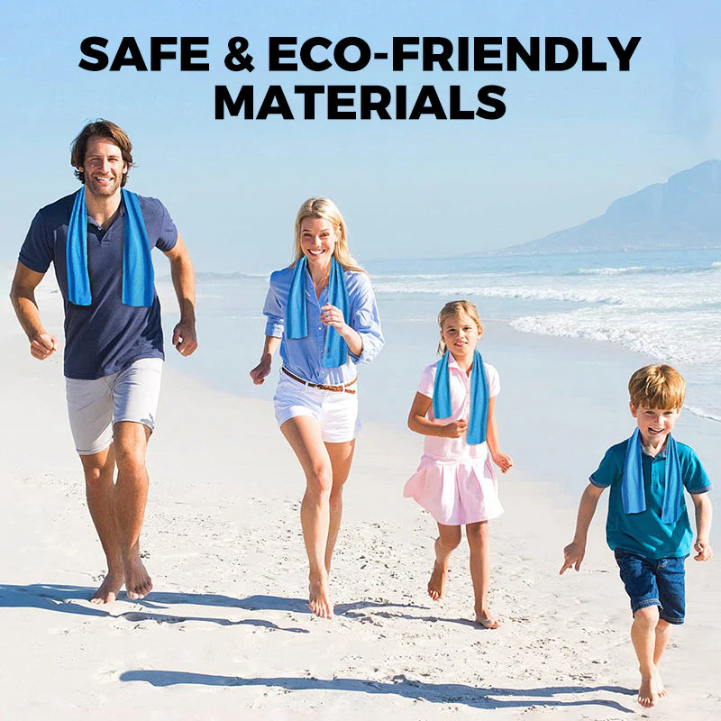 🥳2026 HOT SALE🥳💞50K+ SOLD!❄️⛲Buy One, Get One Free! Cooling Towel – Just snap & go. Soft, breathable & reusable. Stay cool anywhere – gym, walk, or beach. 🏖️✨