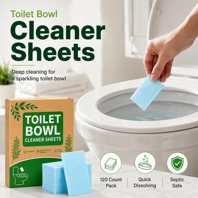 🥳2026 HOT SALE🥳💞50K+ SOLD! 🚽✨ 50% OFF! Quick‑Dissolving Toilet Cleaning Sheets – Ultra‑concentrated, instant dissolving. Powerful stain removal with every flush – no scrubbing, no measuring! 💧💪