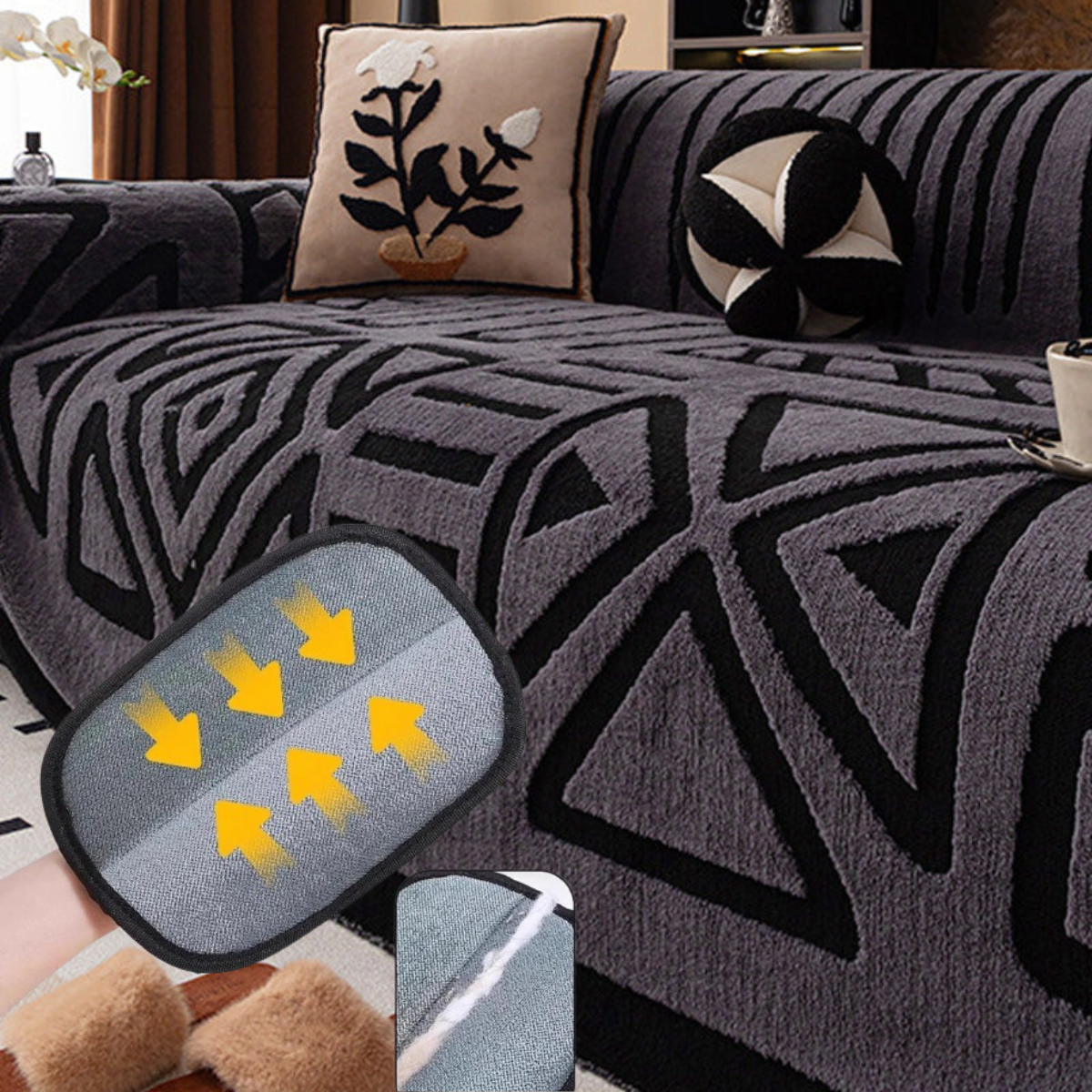 🥳2026 HOT SALE🥳💞50K+ SOLD! 🛋️✨ New Soft Plush Non-Slip Couch Cover – ultra-soft, stays put, protects sofas from spills, pets & daily wear. Cosy comfort all year round! 💖🏠