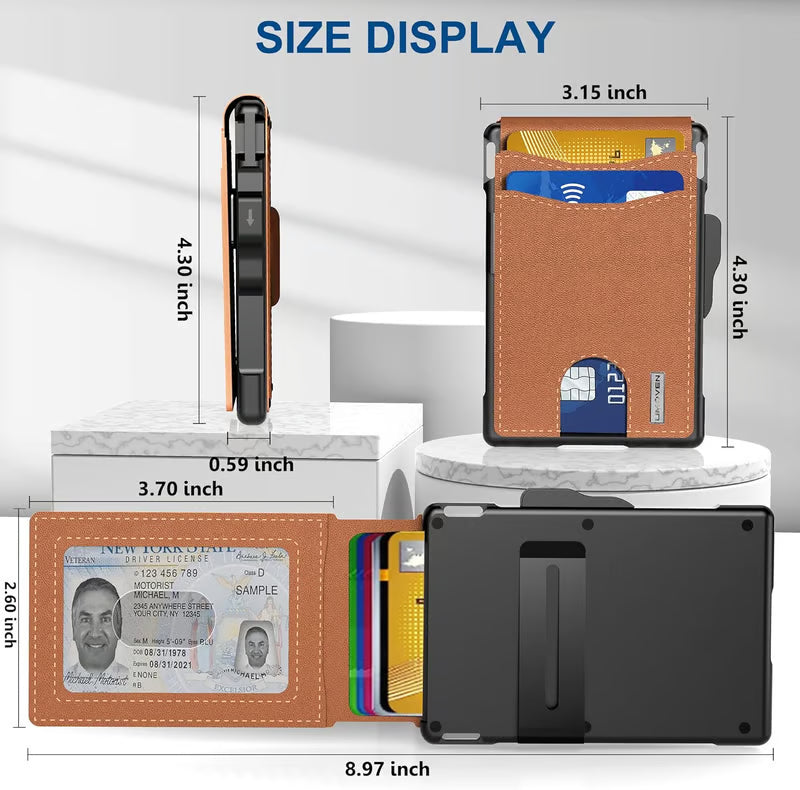 🥳2026 HOT SALE🥳💞50K+ SOLD! 🎁💼 50% OFF! AirTag Wallet for Men – Built‑in AirTag slot, RFID blocking & pop‑up card access. Premium leather + aluminum case, holds 12 cards – the perfect smart gift! 🔒✨