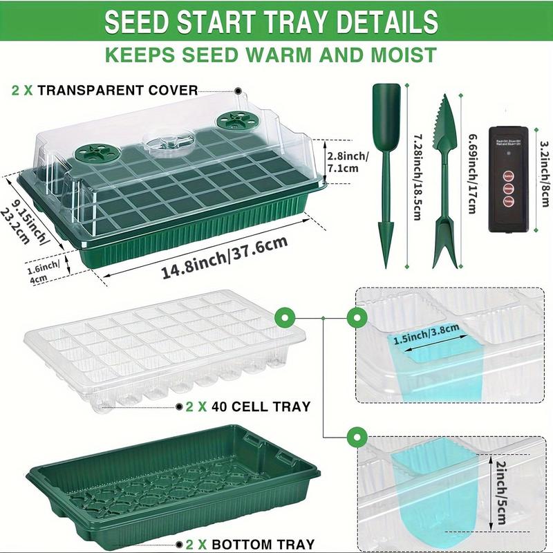 🥳2026 HOT SALE🥳💞50K+ SOLD! 🎉🌱 50% OFF! Seed Starter Trays with Grow Light – adjustable humidity, clear view & ventilation. Grow strong seedlings faster! 🛡️✅