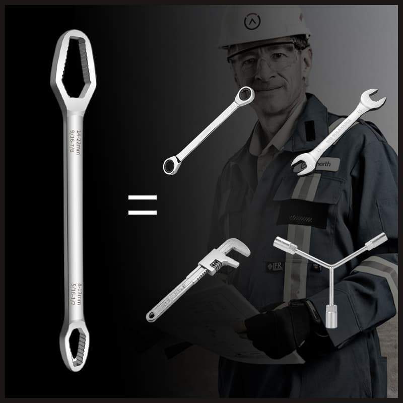 🥳2026 HOT SALE🥳💞50K+ SOLD!💥🏠✅ 50% OFF! 8-22mm Universal Spanner – CR-V forged, HRC60 hardness. Fully polished, rust-resistant. One wrench, endless uses. A smart addition to any toolbox. 🧰💫