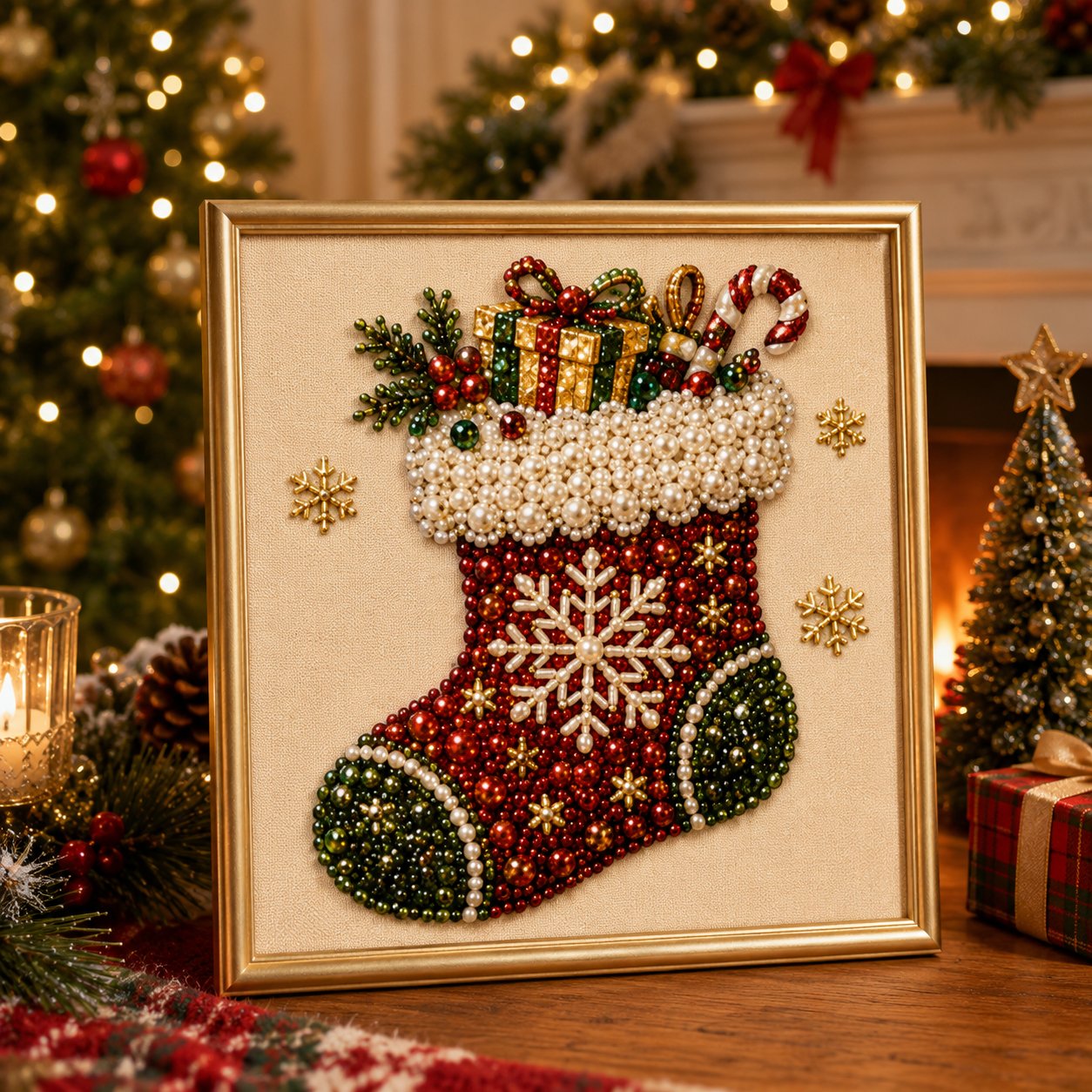 🥳2026 HOT SALE🥳💞50K+ SOLD!🎄✨ 50% OFF! DIY Christmas Pearl Diamond Painting Kit – 5 festive designs, 3D raised beads & display frame included. A sparkling holiday masterpiece for your wall! 🖼️🎨